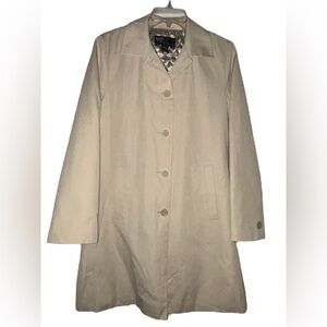 WP by WeatherProof Lined Beige Women's Classic Button Up Trench Coat